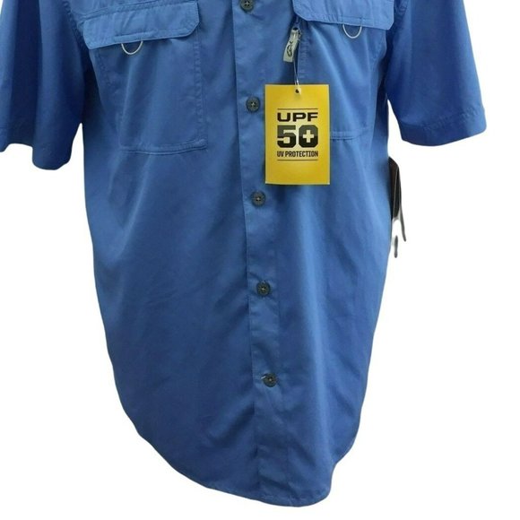 Field Stream Fishing Shirt Mens M Blue UPF 50 S/S SmartCool Rodkeeper - Picture 7 of 9
